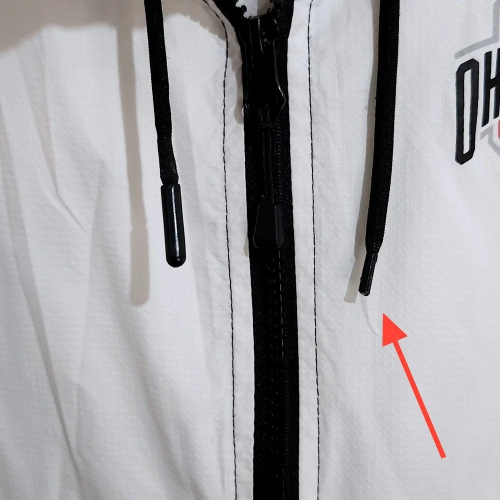 Ohio State Buckeyes Windbreaker Jacket Adult Large Ripstop‎ Nylon Scarlet & Gray